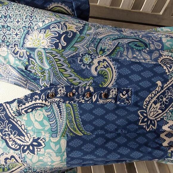 Blue Paisley Print Top | Sami & Jo | X Large - Picture 6 of 11